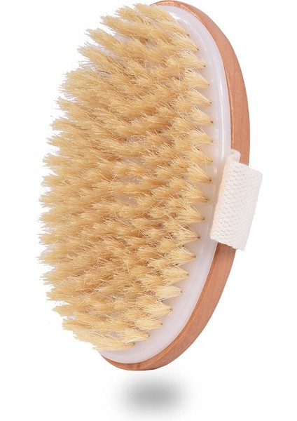 Tutma Yeri Stili Yok Banyo Için Doğal Kıl Sırt Fırçası ile Pumice Kuru Masaj Vücut Arındırıcı Duş Fırçası (Yurt Dışından)