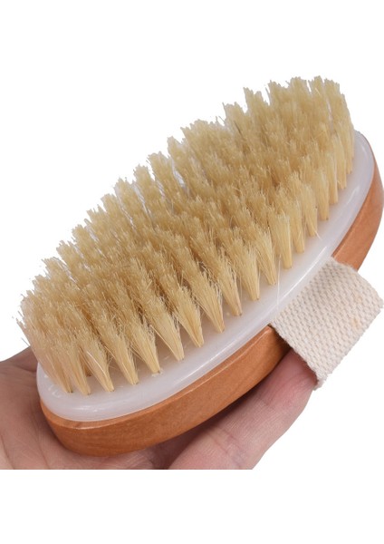 Tutma Yeri Stili Yok Banyo Için Doğal Kıl Sırt Fırçası ile Pumice Kuru Masaj Vücut Arındırıcı Duş Fırçası (Yurt Dışından) indirimleri
