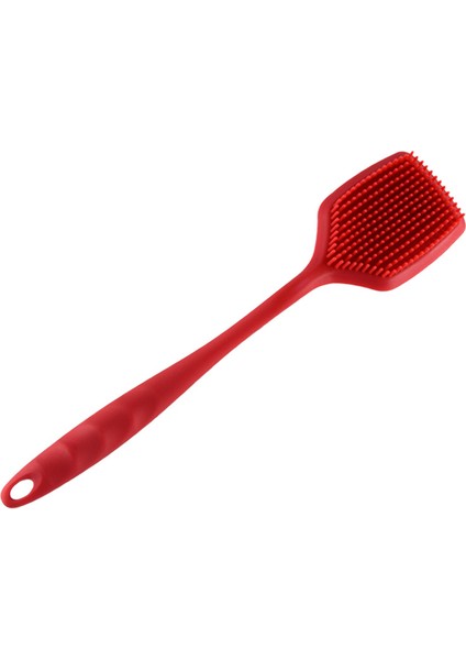 Kırmızı Stil Silikon Vücut Uzun Saplı Çift Taraflı Banyo Fırçası Geri Masajı Peeling Fırçası - 2'si 1 Arada Multifonksiyonel Fırça (Yurt Dışından)