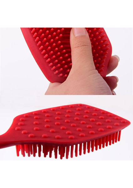 Kırmızı Stil Silikon Vücut Uzun Saplı Çift Taraflı Banyo Fırçası Geri Masajı Peeling Fırçası - 2'si 1 Arada Multifonksiyonel Fırça (Yurt Dışından) indirimleri