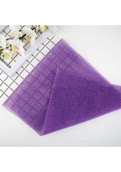 Mor Tarzı Afrika Fileli Banyo Süngeri Afrika Soyucu Uzun Vücut Fırçası Sık Dokulu Güzellik Cilt Pürüzsüzleştirici Kule Banyo Bez Gözenekli Esnek (Yurt Dışından)