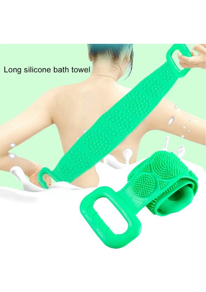 Mavi 60CM Tarzı Silikon Sırt Fırçası Yumuşak Lofah Banyo Havlusu Banyo Kemer Vücut Peeling Masajı Duş Için Vücut Temizliği Banyo Duş Askısı (Yurt Dışından) modelleri