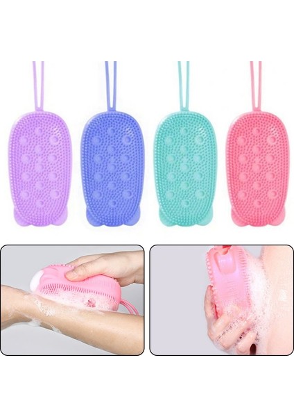 Sabun Kutusu Yeşil Stili Yaratıcı Silikon Kabarcık Banyo Fırçası Çift Taraflı Masaj Kafa Sırt Masajı Banyo Masaj Fırçası Cilt Temiz Duş Fırçaları (Yurt Dışından) fiyatları