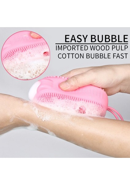 Sabun Kutusu Yeşil Stili Yaratıcı Silikon Kabarcık Banyo Fırçası Çift Taraflı Masaj Kafa Sırt Masajı Banyo Masaj Fırçası Cilt Temiz Duş Fırçaları (Yurt Dışından) fırsatları