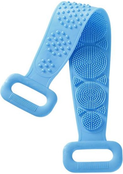 Mavi Stil Silikon Vücut Fırçası Duş Fırçası Banyo Peeling Fırçası Kemer Sırt Temizleme Fırçası Beden Temizleyici Temizlik Kayışı Banyo Aksesuarları (Yurt Dışından)