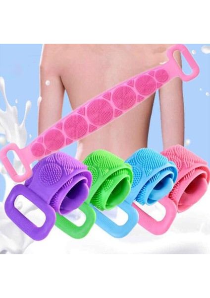 Mavi Stil Silikon Vücut Fırçası Duş Fırçası Banyo Peeling Fırçası Kemer Sırt Temizleme Fırçası Beden Temizleyici Temizlik Kayışı Banyo Aksesuarları (Yurt Dışından) fiyatları