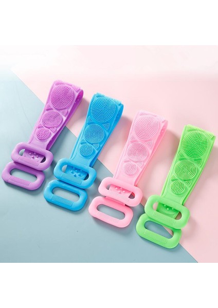 Mavi Stil Silikon Vücut Fırçası Duş Fırçası Banyo Peeling Fırçası Kemer Sırt Temizleme Fırçası Beden Temizleyici Temizlik Kayışı Banyo Aksesuarları (Yurt Dışından) modelleri