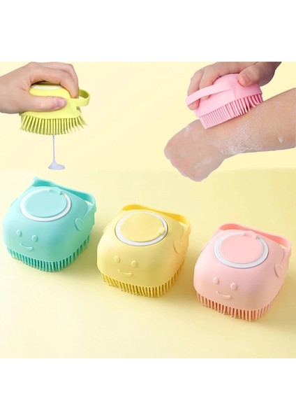 B Tipi Pembe Tarzı Silikon Banyo Fırçası 2’de 1 Çok Fonksiyonlu Duş Jeli Şişesi Vücut Fırçası Cilt Bakımı Ev Temizliği Duş Fırçaları (Yurt Dışından) fiyatları