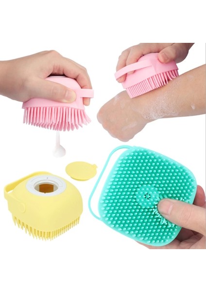 B Tipi Pembe Tarzı Silikon Banyo Fırçası 2’de 1 Çok Fonksiyonlu Duş Jeli Şişesi Vücut Fırçası Cilt Bakımı Ev Temizliği Duş Fırçaları (Yurt Dışından) indirimleri