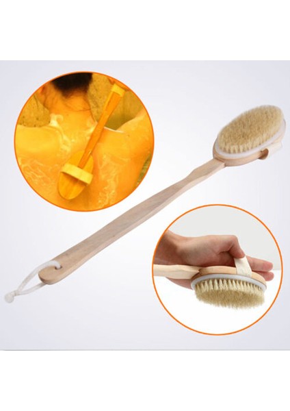 Ahşap Banyo Fırçası Uzun Sapıyla Sırtına Ulaş Banyo Duş Fırçası Spa Temizleyici 42*7.5cm HG0849 (Yurt Dışından) modelleri