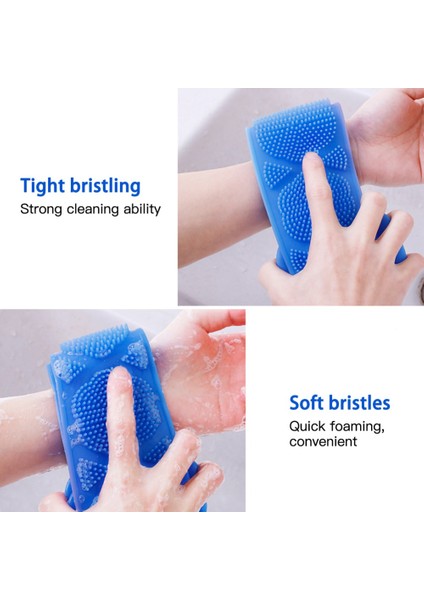 Mavi Stil Sihirli Silikon Fırçalar Banyo Havlusu Vücut Fırçası Banyo Kemer Peeling Sırt Fırçası Kemer Cilt Temizliği Duş Fırçaları - Ev Kullanımı Için (Yurt Dışından) fırsatları