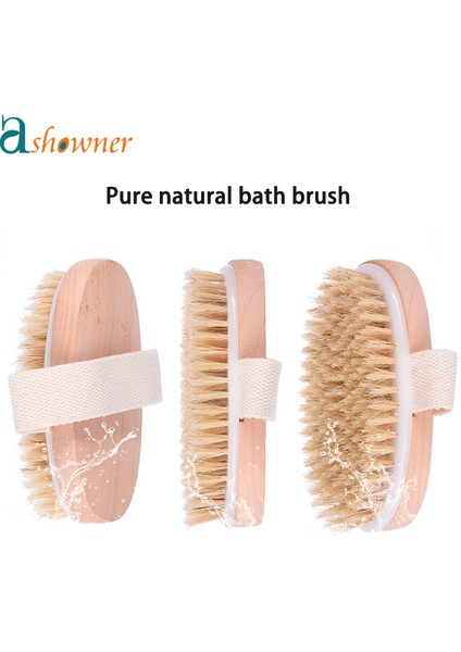 Kırmızı Stil Kuru Cilt Yumuşak Doğal Kıllı Banyo Fırçası Peeling Ahşap Vücut Masajı Duş Fırçası Spa Kadın Erkek Cilt Bakımı Kuru Vücut Fırçası (Yurt Dışından) indirimleri
