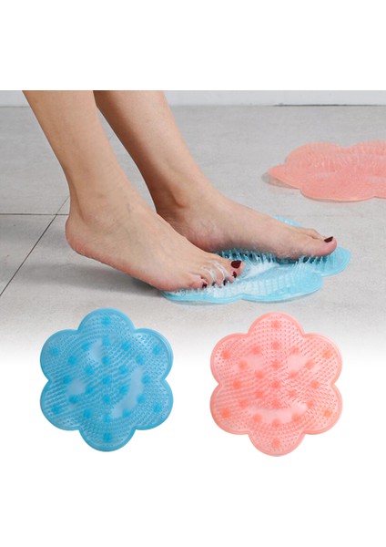 No.2 Tarzı Yuvarlak Çiçek Silikon Banyo Masaj Yastık Fırça Büyük Boy Tembel Yıkama Temiz Fırça Ölü Cilt Banyo Aracı Sırt Yastığı (Yurt Dışından) modelleri