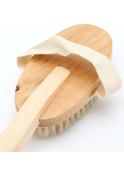 Yeni Duş Fırçası Doğal Kıl Ahşap Banyo Duş Vücut Sırt Fırçası Spa Sünger Sabun Temizleyici Peeling Temizlik Masaj Yıkama (Yurt Dışından)