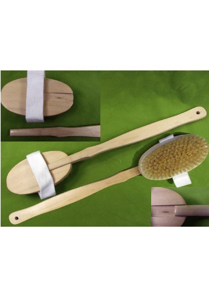 Yeni Duş Fırçası Doğal Kıl Ahşap Banyo Duş Vücut Sırt Fırçası Spa Sünger Sabun Temizleyici Peeling Temizlik Masaj Yıkama (Yurt Dışından)
