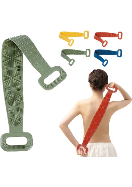 Kırmızı Stil Sırt Çamur Büyü Silikon Fırçaları Banyo Havlusu Soyulma Vücut Masaj Duş Uzatılmış Sünger Cilt Temiz Duş Fırçaları (Yurt Dışından) fiyatları