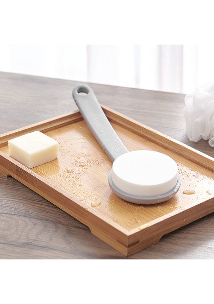 Gri Beyaz Stil Sırt Için Duş Sonrası Losyon Uygulayıcı Fırça Sünger Ped (Yurt Dışından)