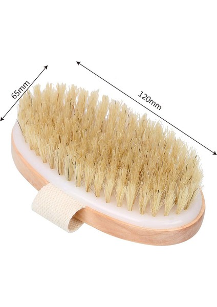 Yüksek Li Stil Doğal Kıl Fırça Kuru Cilt Vücut Yumuşak Spa Fırça Ahşap Masaj Banyo Fırçası Kadın Cilt Bakımı Spa Peeling Vücut Fırçası (Yurt Dışından)