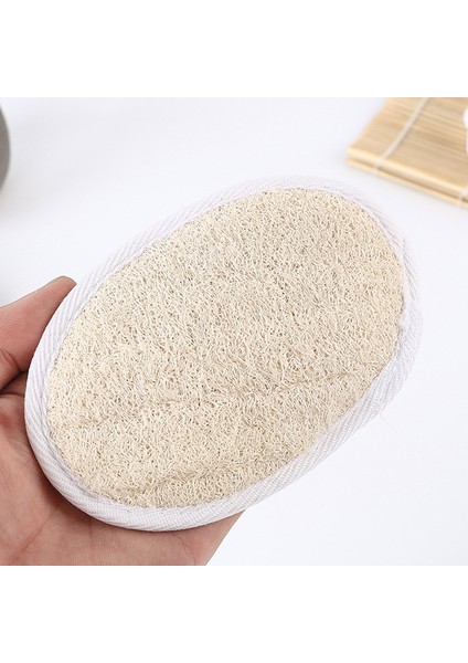 Beyaz Stil Doğal Lufa Vücut Fırçası Banyo Peeling Süngeri Yumuşak Duş Fırçası Temizleyici Ped Peeling Eldiveni Duş Süngeri Vücut Cilt Bakım Aracı (Yurt Dışından)