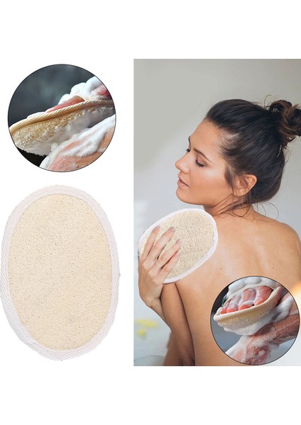 Beyaz Stil Doğal Lufa Vücut Fırçası Banyo Peeling Süngeri Yumuşak Duş Fırçası Temizleyici Ped Peeling Eldiveni Duş Süngeri Vücut Cilt Bakım Aracı (Yurt Dışından) fiyatları