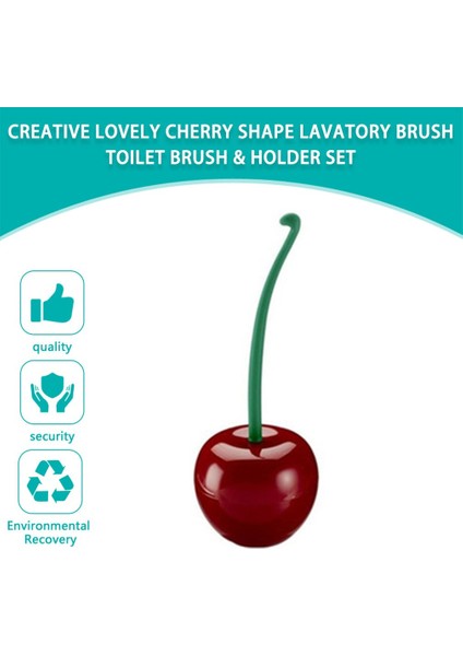 Kırmızı Stil Tuvalet Fırçası ve Tutucu, Sevimli Kiraz Şekilli Wc Tuvalet Fırçası Temizlik Fırçası Banyo Lavabosu Için, Uzun Saplı Tuvalet Kasesi Fırçası (Yurt Dışından) fırsatları