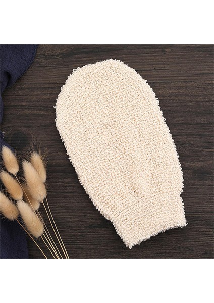 Beyaz Stil Peeling Eldiveni Duş Vücut Fırçası Parmak Banyo Havlusu Peeling Eldiveni Vücut Scrub Eldiveni Banyo Spa Köpük Duş Bez (Yurt Dışından)