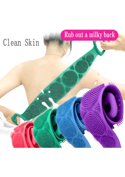 Pembe 70CM Tarzı Silikon Sırt Fırçası Yumuşak Lofah Banyo Havlusu Banyo Kemer Vücut Peeling Masajı Duş Için Vücut Temizliği Banyo Duş Askısı (Yurt Dışından) fiyatları