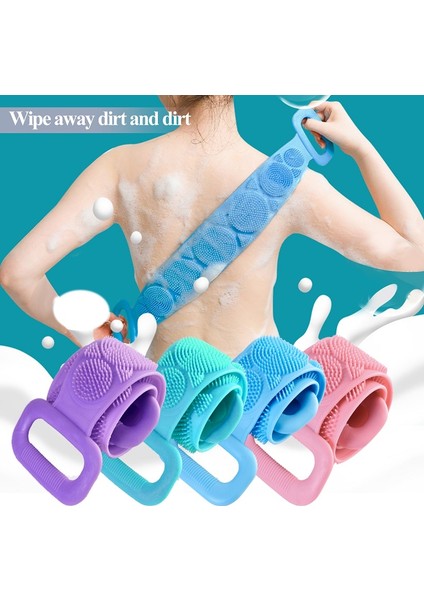 Yeşil Stil Silikon Vücut Banyo Bandı Peeling Havlu Duş Fırçası Banyo Temizlik Bandı Takımı (Yurt Dışından) fiyatları