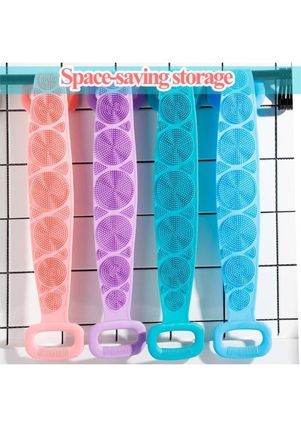 Yeşil Stil Silikon Vücut Banyo Bandı Peeling Havlu Duş Fırçası Banyo Temizlik Bandı Takımı (Yurt Dışından) modelleri