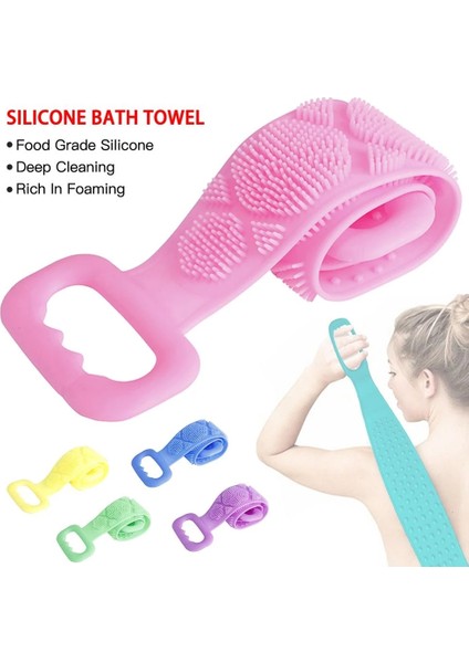 70CM Pembe Tarzı Sihirli Silikon Fırçalar Banyo Havluları Vücut Fırçası Banyo Kemeri Peeling Sırt Fırçası Kemer Yıkama Cilt Ev Temiz Duş Fırçaları (Yurt Dışından) fiyatları
