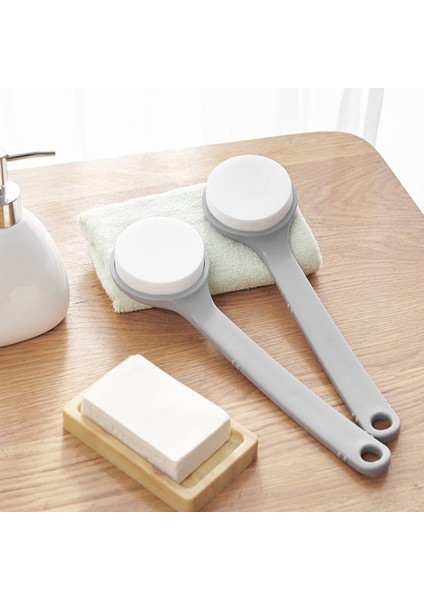 Bir Stil Ağrısız Banyo Süngeri Duş Deterjanı Losyon Aplikatör Süngeri Banyo Sırt Fırçası Uzun Sap Vücut Yıkama Cilt Fırçası Vücut Temizleyici U3 (Yurt Dışından)