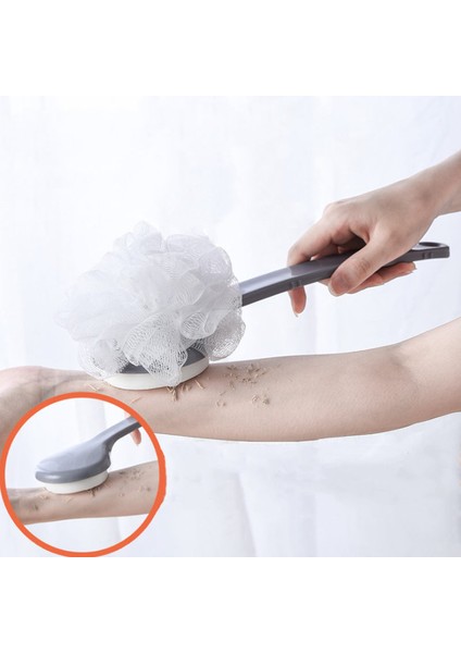 Bir Stil Ağrısız Banyo Süngeri Duş Deterjanı Losyon Aplikatör Süngeri Banyo Sırt Fırçası Uzun Sap Vücut Yıkama Cilt Fırçası Vücut Temizleyici U3 (Yurt Dışından)