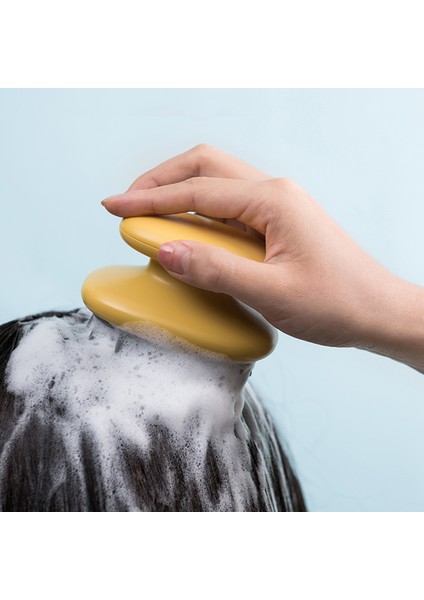 Mavi Stil Silikon Baş Saç Yıkama Tarak Vücut Masajı Şampuan Saç Derisi Masaj Fırçası Vücut Duşu Ayırılabilir Fırça Banyo Spa Masaj Fırçası - (Yurt Dışından)