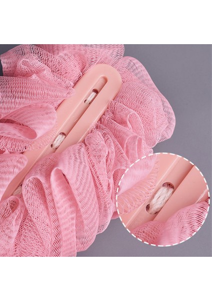 Pembe Tarzı Banyo Banyo Fırçaları Uzun Sap Askılı Yumuşak Fileli Sırt Vücut Duş Sünger Fırça Kurutma Peeling Temizleme Ekipmanı (Yurt Dışından) fırsatları
