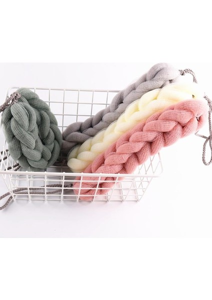 Bej Tarzı Mesh Banyo Köpüren Sırt Masaj Aparatı Cilt Temizleyici Vücut Peeling Sabit Renk Uzun Sünger Evrensel Banyo Aksesuarları Yıkama Aracı (Yurt Dışından) fırsatları