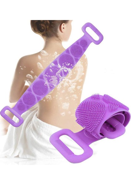 Yeşil Stil Silikon Sırt Fırçası Yumuşak Lifli Banyo Havlusu Banyo Kemeri Vücut Peeling Duş Vücut Temizliği Banyo Masaj Fırçası (Yurt Dışından) fiyatları