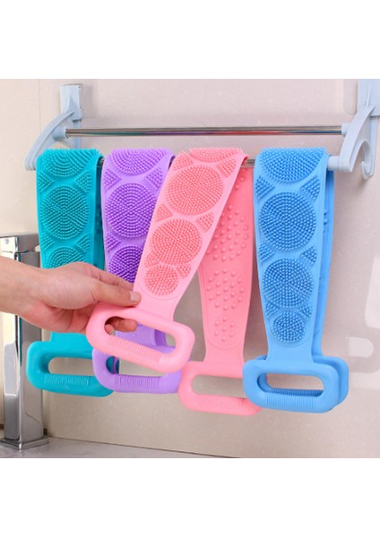 Yeşil Stil Silikon Sırt Fırçası Yumuşak Lifli Banyo Havlusu Banyo Kemeri Vücut Peeling Duş Vücut Temizliği Banyo Masaj Fırçası (Yurt Dışından) modelleri