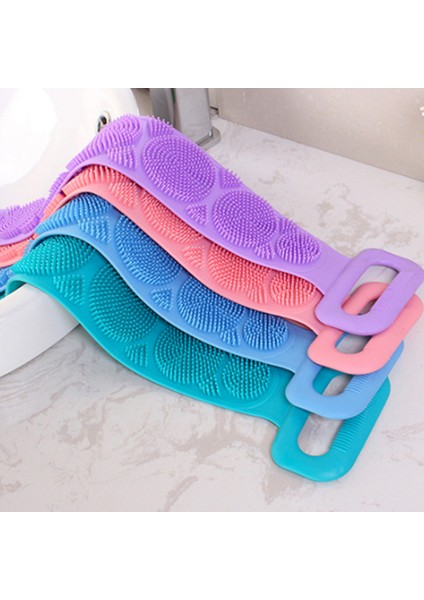 Yeşil Stil Silikon Sırt Fırçası Yumuşak Lifli Banyo Havlusu Banyo Kemeri Vücut Peeling Duş Vücut Temizliği Banyo Masaj Fırçası (Yurt Dışından) fırsatları