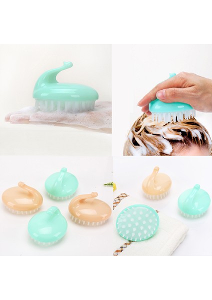 Pembe Tarzı Silikon Saplı Baş Saç Vücut Temizleme Fırçası Masaj Kafa Derisi Sünger Konjac Duş Banyo Spa Şampuan Yıkama Fırçası (Yurt Dışından) fiyatları