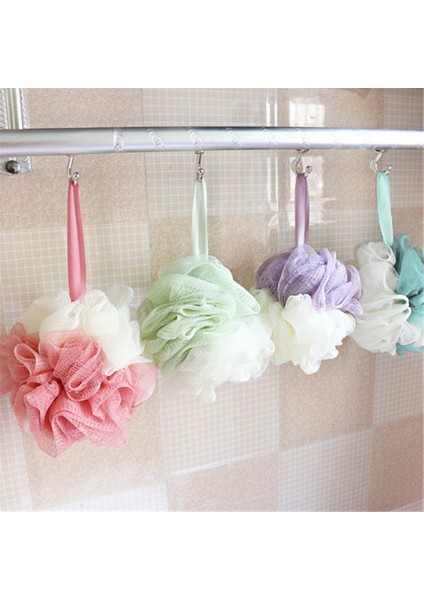 Pembe Tarzı Lüfah Vücut Temizleme Topu Yumuşak Duş Çiçeği Ağ Köpük Sünger Köpük Topu Cilt Temizleme Aracı Banyo Aksesuarları Banyo Topu (Yurt Dışından)