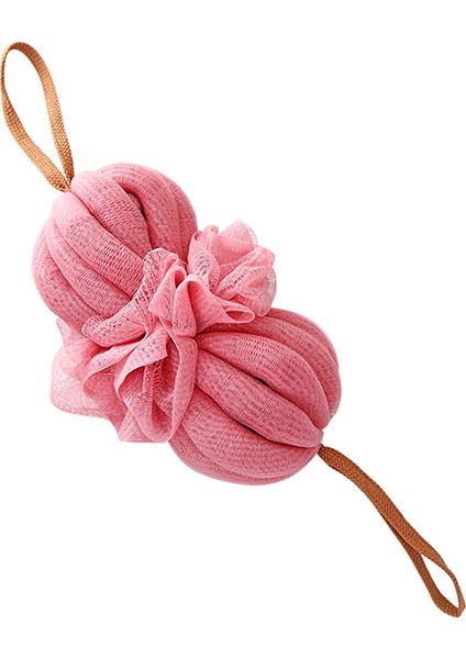 Pembe Tarzı Banyo Duş Süngeri Peeling Ağ Fırça Pouf Banyo Duş Topu Sünger Temiz Zengin Köpük Vücut Lofah Masaj Duş Fırçası (Yurt Dışından)