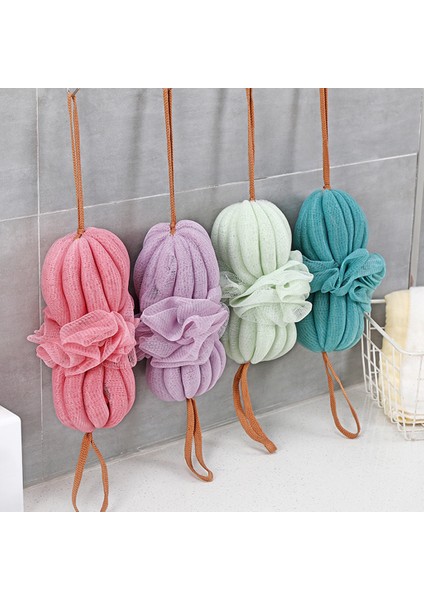 Pembe Tarzı Banyo Duş Süngeri Peeling Ağ Fırça Pouf Banyo Duş Topu Sünger Temiz Zengin Köpük Vücut Lofah Masaj Duş Fırçası (Yurt Dışından) modelleri