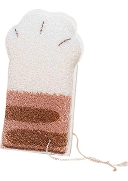 Gümüş Tarzı Bebek Sevimli Karikatür Kedi Pençe Şekilli Bebek Banyo Pamuk Topu Banyo Aracı Çocuk Sünger Ovalayarak Havlu Banyo Ürünleri (Yurt Dışından)