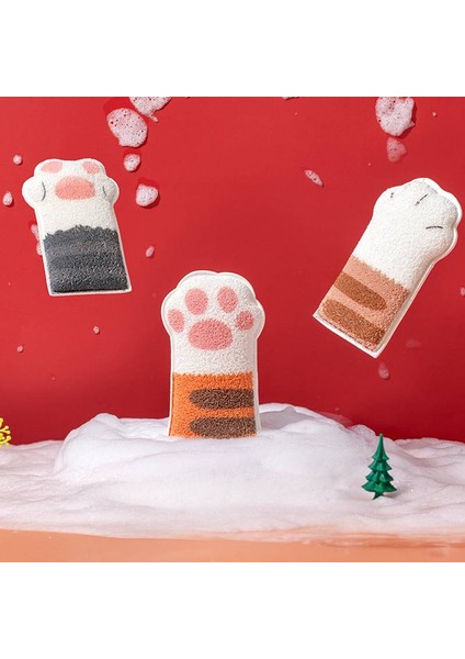 Gümüş Tarzı Bebek Sevimli Karikatür Kedi Pençe Şekilli Bebek Banyo Pamuk Topu Banyo Aracı Çocuk Sünger Ovalayarak Havlu Banyo Ürünleri (Yurt Dışından) fiyatları