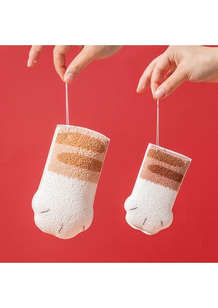 Gümüş Tarzı Bebek Sevimli Karikatür Kedi Pençe Şekilli Bebek Banyo Pamuk Topu Banyo Aracı Çocuk Sünger Ovalayarak Havlu Banyo Ürünleri (Yurt Dışından) indirimleri