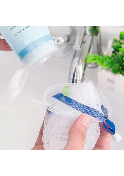 1 Adet Rastgele Renk Stili Naylon Köpüklü Net Sabun Torbası Köpük Eldiveni Banyo Temizliği Için Köpük Mesh Sabun Ağı Banyo Temizlik Eldiveni Mesh Banyo Süngerleri (Yurt Dışından)