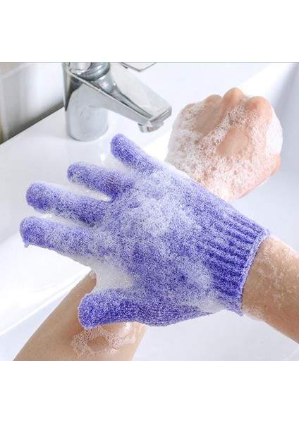 Mor 1 Adet Tarzı Yeni Soyma ve Peeling Eldiveni Duş Scrub Eldiveni Direnç Vücut Masaj Sünger Yıkama Cilt Nemlendirme Spa Köpük (Yurt Dışından) fırsatları