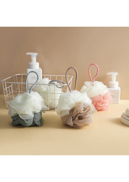 No.3 Tarzı Mini Yumuşak Vücut Köpük Sünger Banyo Topu Naylon Süpürge Loofah Ağ File Topu Temizlik Banyo Süngeri Çok Renkli Duş Çiçeği (Yurt Dışından) modelleri