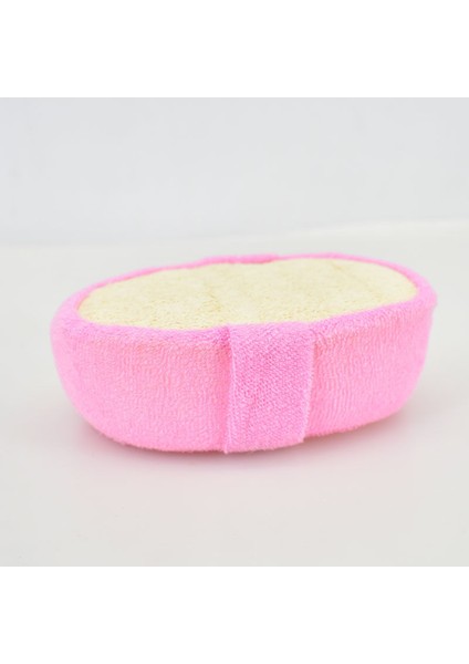 Pembe Stil Doğal Yumuşak Peeling Lofah Banyo Duş Unisex Masaj Spa Sünger Sırt Askısı Vücut Cilt Sağlık Temizlik Aracı (Yurt Dışından)