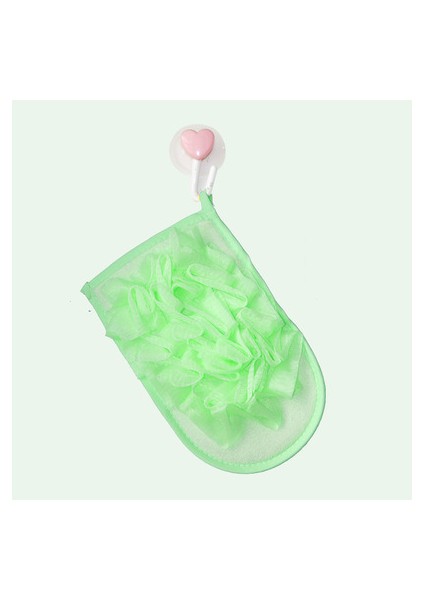 Yeşil Stil Duş Eldiveni Peeling Çıkarıcı El Vücut Temizlik Fırçası Sünger Banyo Masaj Fırçası Havlu Duş Iki Yüzlü (Yurt Dışından)